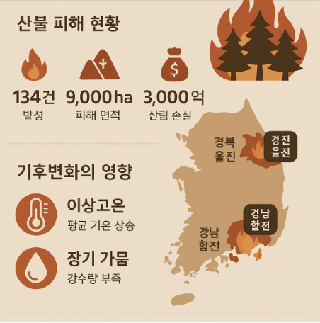 2025년 한국 역대 최대 산불, 기후변화가 부른 재앙인가?