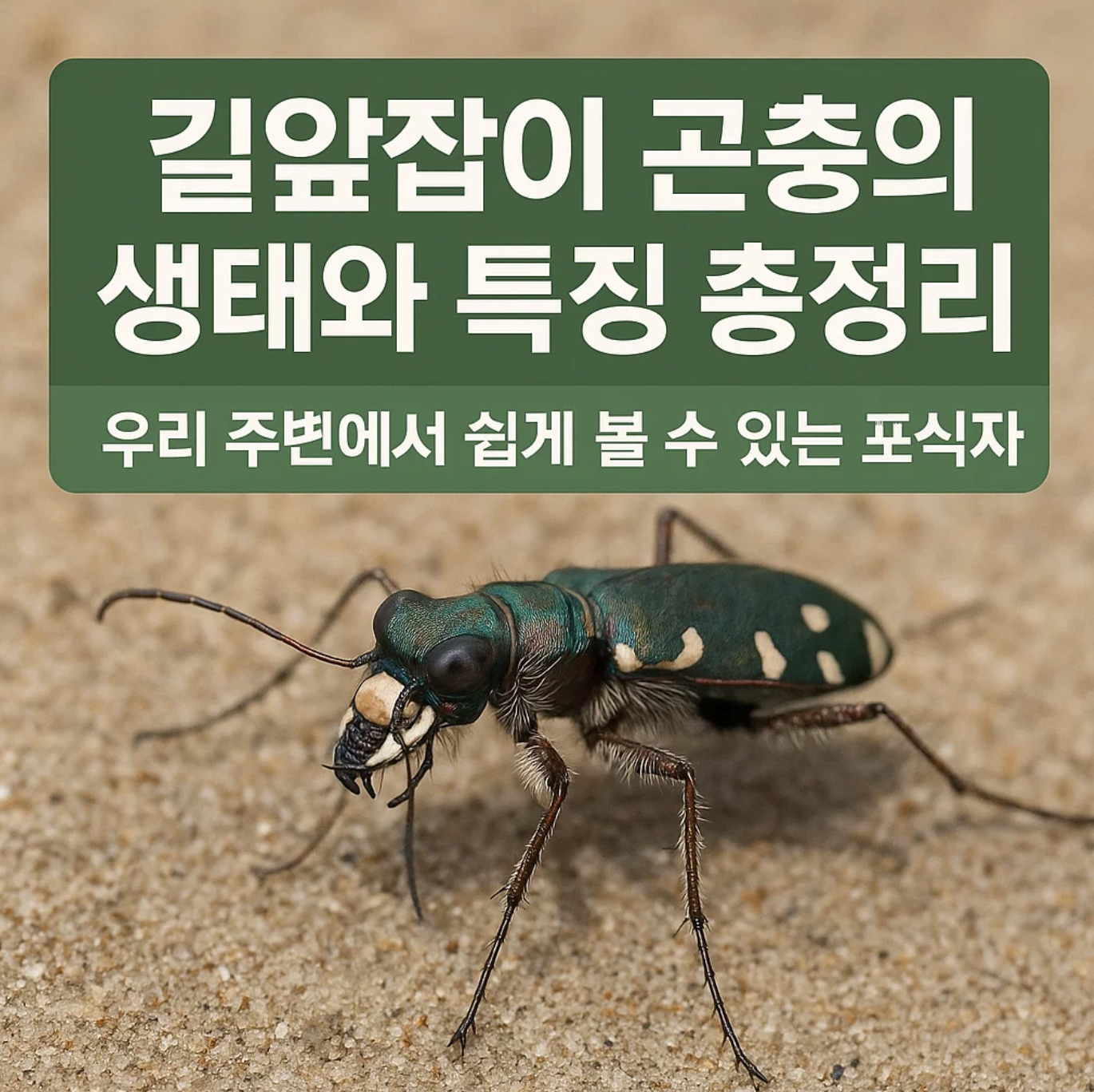 길앞잡이 곤충의 생태와 특징 총정리, 우리 주변에서 쉽게 볼 수 있는 포식자