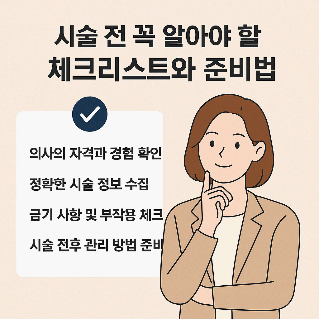 시술 전 꼭 알아야 할 체크 리스트와 준비 법