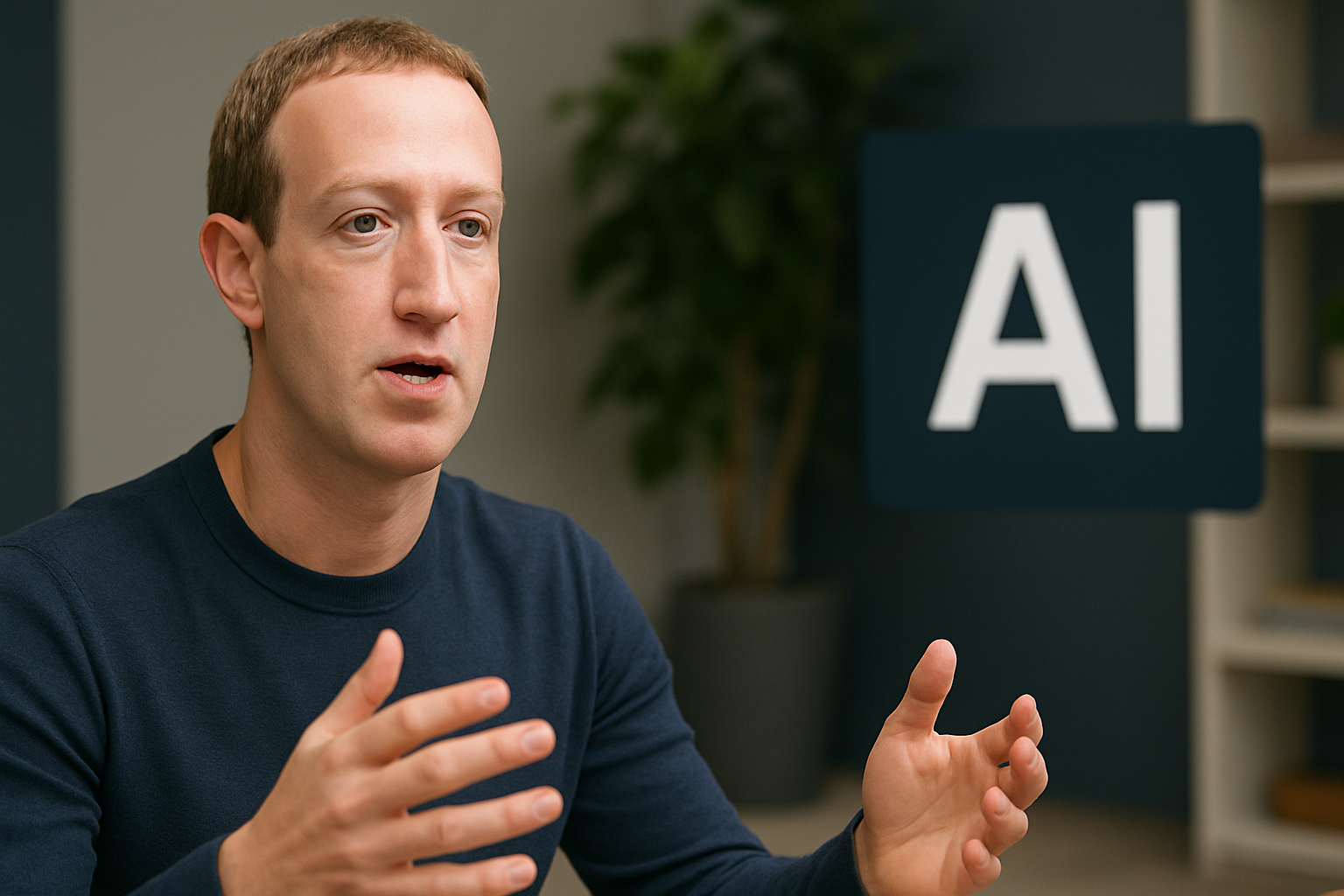 마크주커버그의 인터뷰 모습