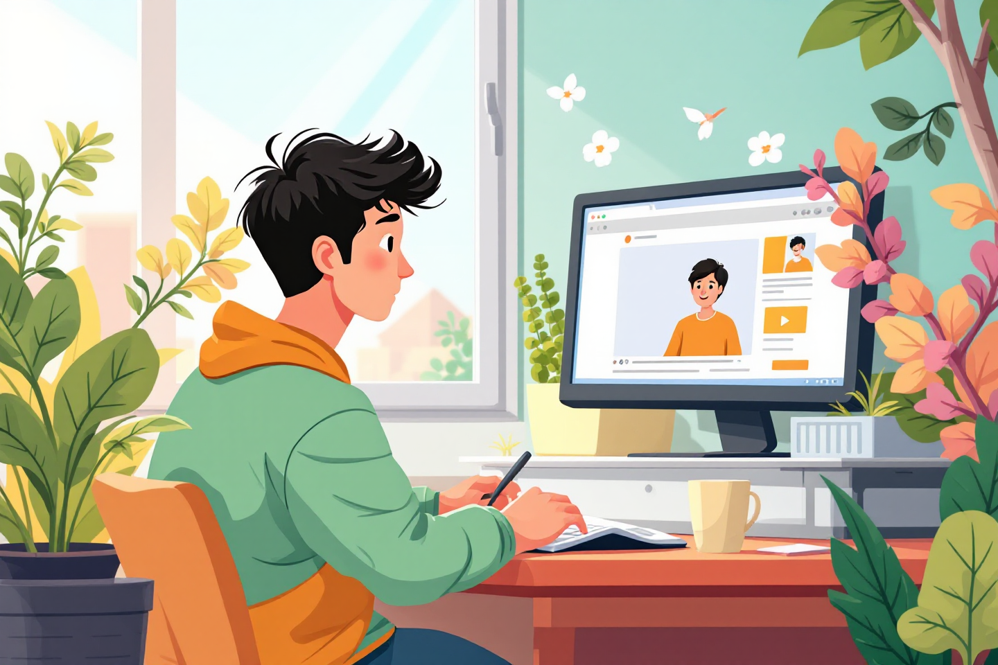 온라인 코딩파티 참여하여 배우고 있는 성인