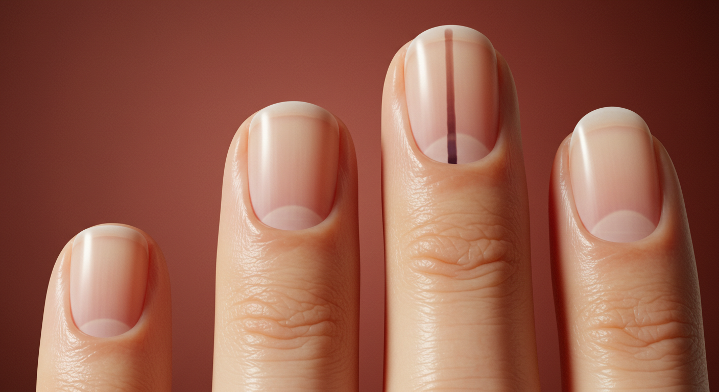 손톱 흑색종, 멜라닌 색소 침착