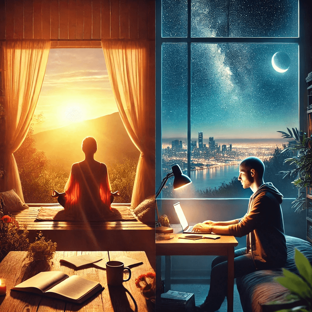 아침형 인간과 야행성 인간의 시간 관리법 차이