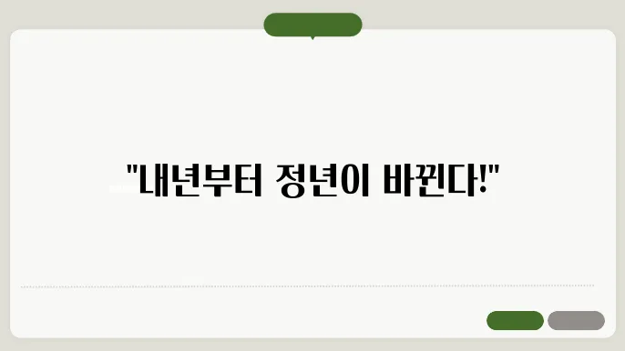 내년 정년연장 단계적 의무화 완벽정리