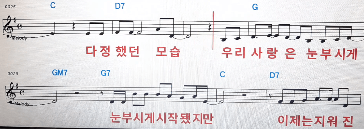 채윤(강애리자) 분홍 립스틱 악보