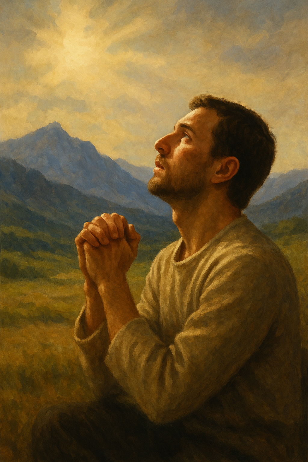 두려움과 결핍 속에서도 오직 하나님께 시선을 고정하는 마음을 담아 그림을 그렸습니다. 시편 121:1-2 말씀처럼&amp;#44; 도움이 산에서 오는 것이 아니라 천지를 지으신 여호와에게서 오는 것임을 바라보며&amp;#44; 당신의 삶의 모든 영역에서 하나님의 도우심을 기다리는 마음을 함께 응원합니다.