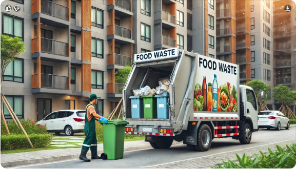음식물 쓰레기 분리수거.귤껍질