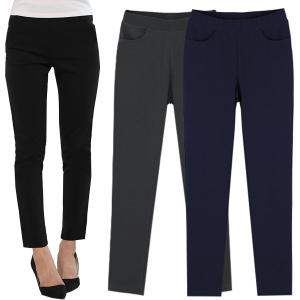 여성 밴딩팬츠 스키니 일자 바지 슬랙스 면바지 부츠컷 기모 가을바지