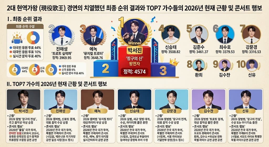 2대 현역가왕 TOP7 가수들의 이미지