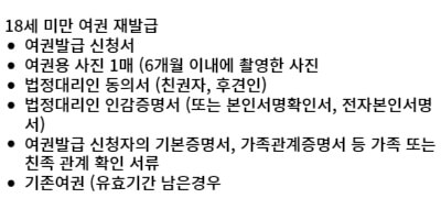 여권 재발급 신청