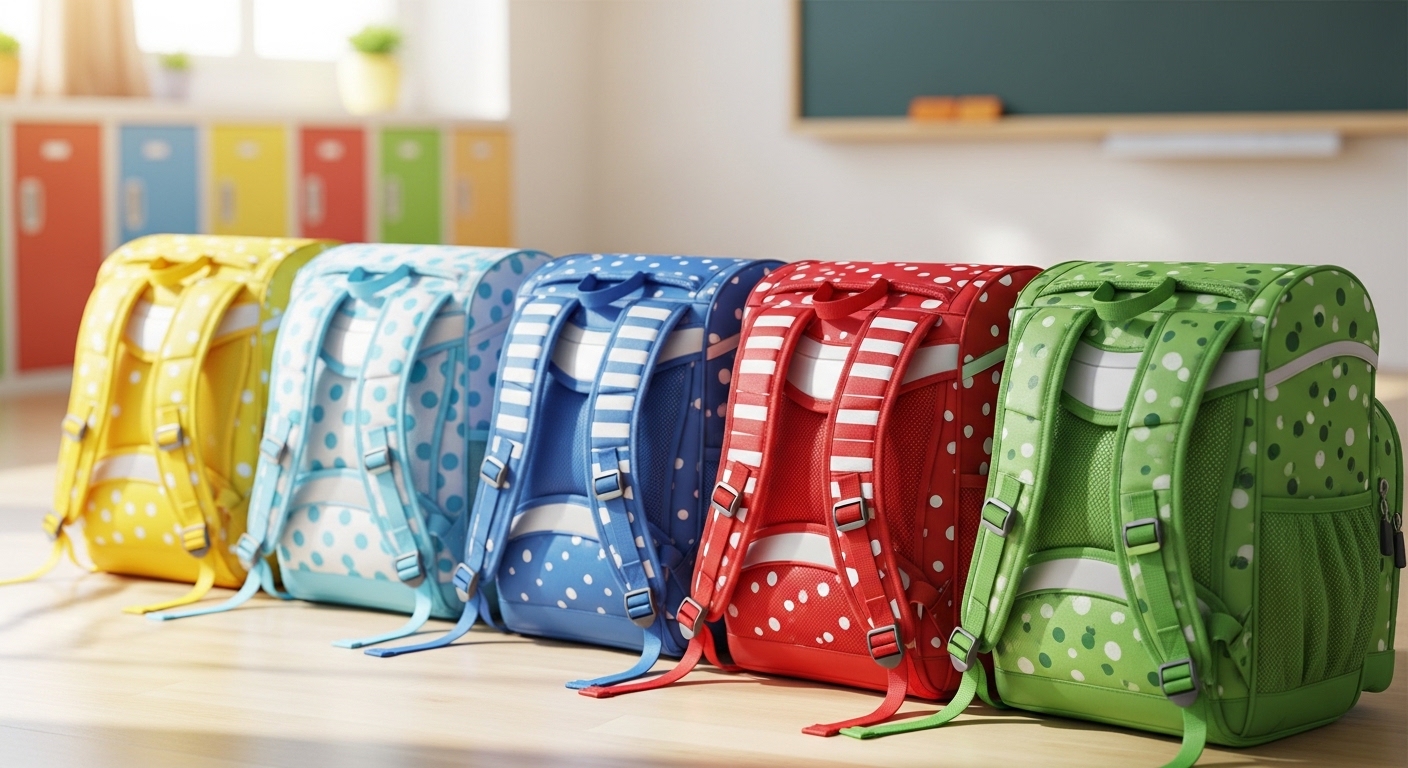 성장기 어린이의 척추를 보호하는 인체공학적 설계가 들어간 알록달록한 초등학생 입학 가방