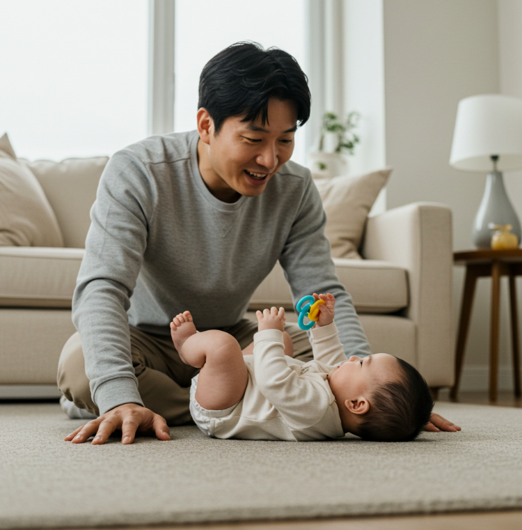 6~7개월: 앉기와 이유식