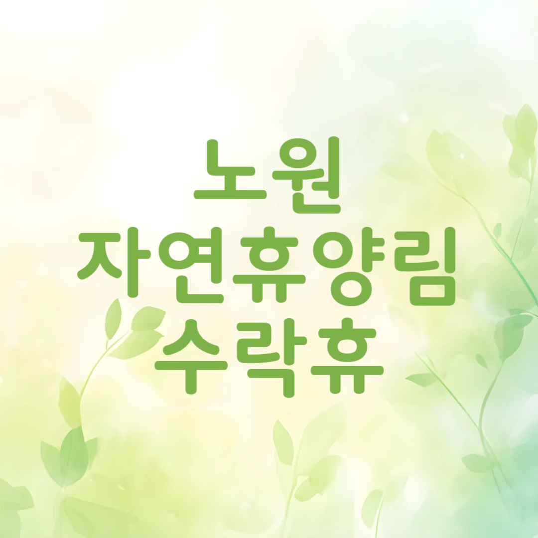 노원 수락휴 자연휴양림 예약