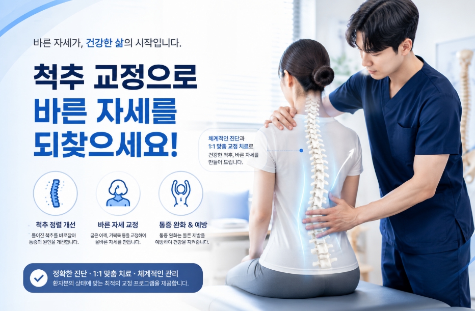척추 교정하는 사진