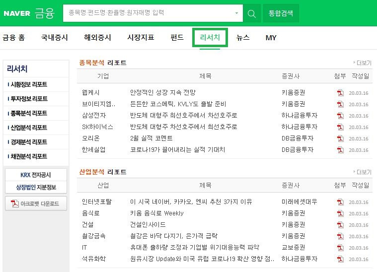 네이버 금융 사용방법