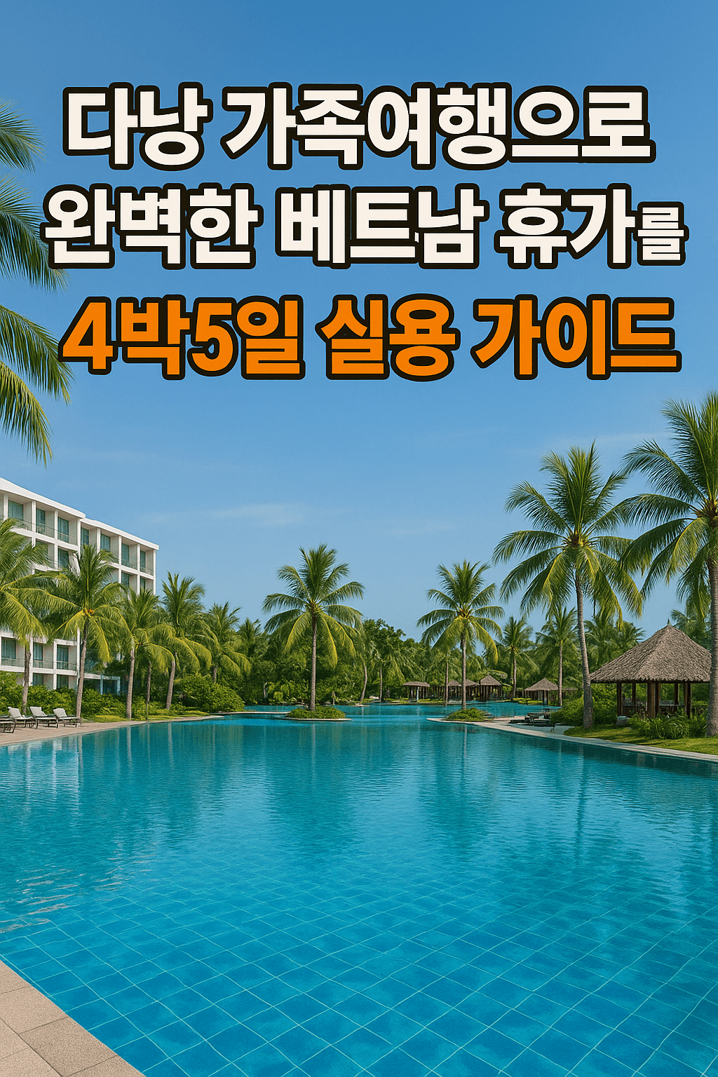 다낭 가족여행으로 머물렀던 푸라마 리조트 풀장사진