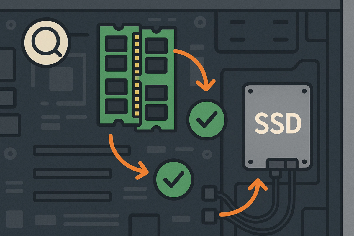 메모리와 SSD 연결 상태 점검 시각화