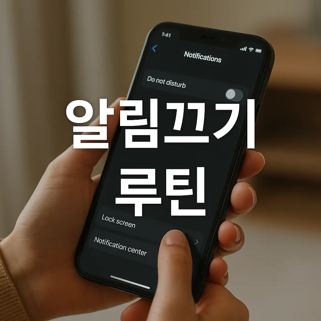 집중력 높이고 스트레스 줄이는 스마트폰 알림끄기 루틴 완벽 가이드