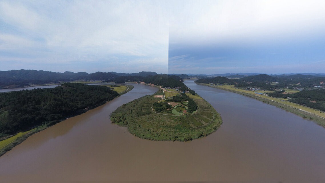 나주 느러지 전망대 수국