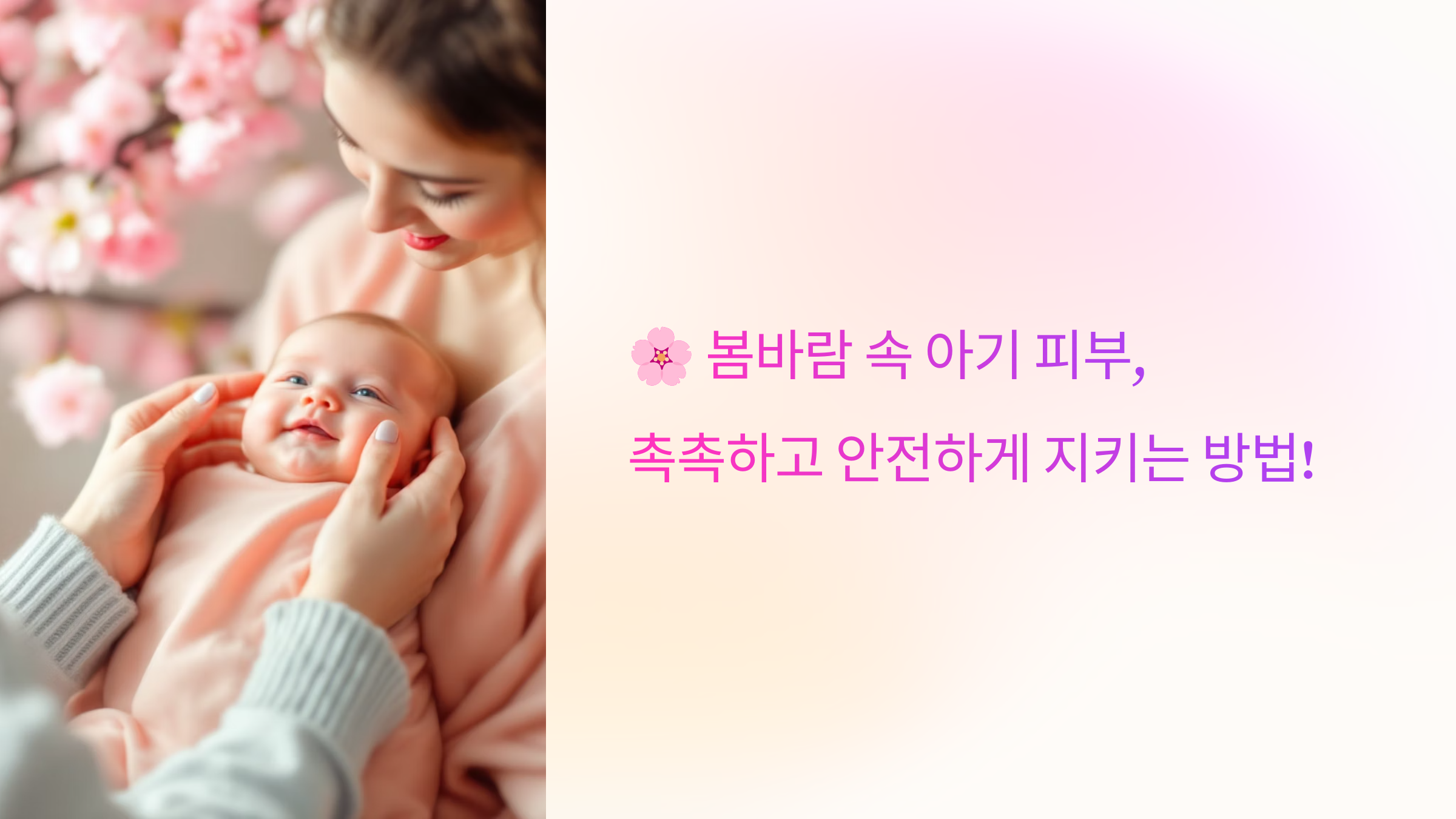 🌸 봄바람 속 아기 피부, 촉촉하고 안전하게 지키는 방법!