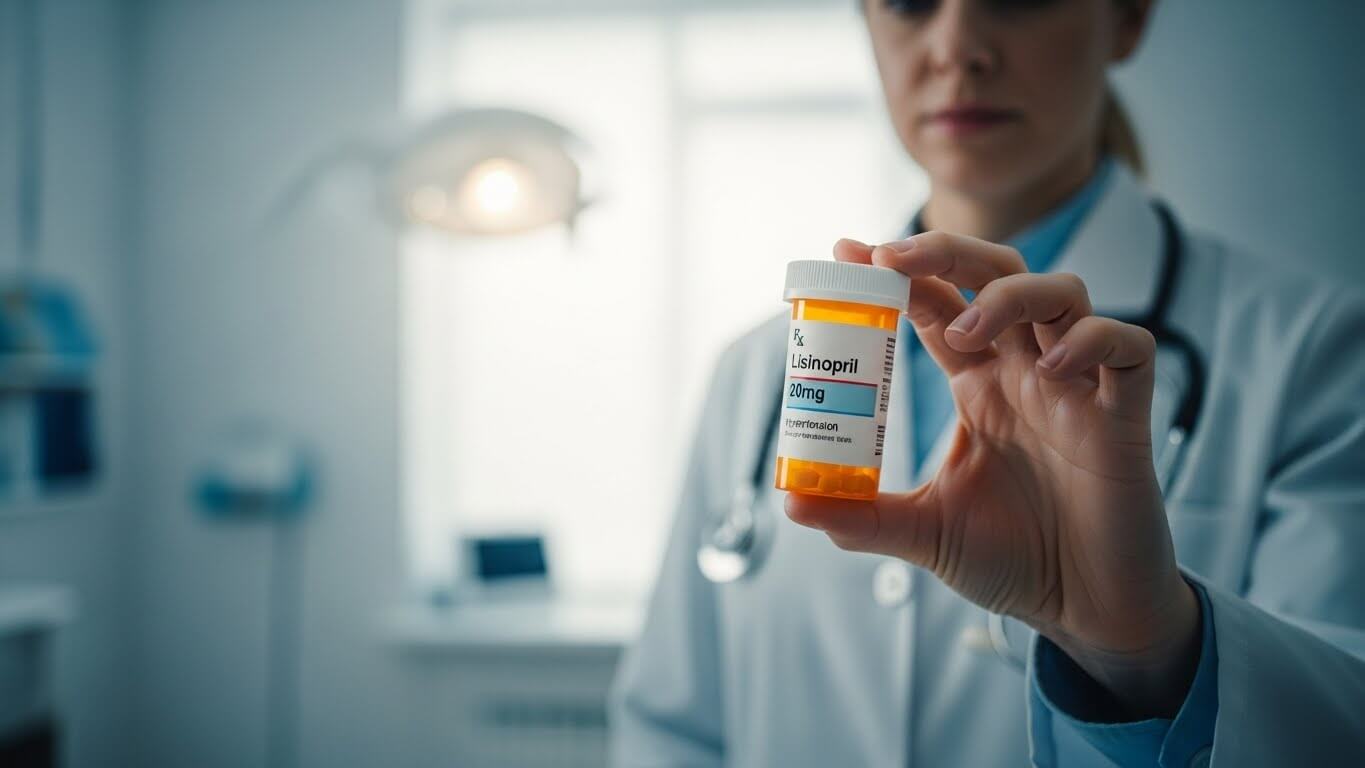 고혈압약 처방전을 든 의사와 약물 부작용 상담 가이드 이미지