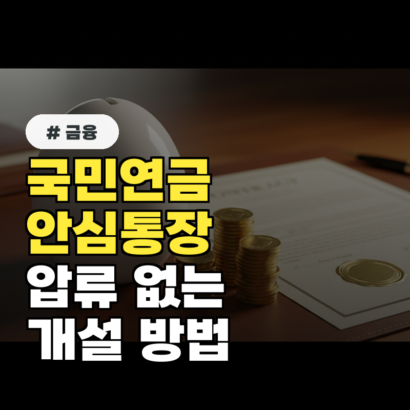 국민연금 안심통장, 압류 걱정 없이 연금 받는 필수 개설법