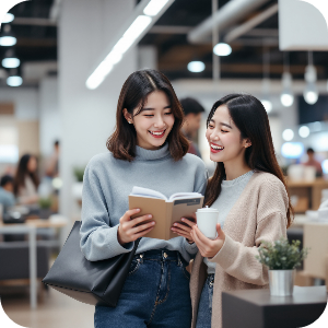 혼수가전 준비하는 예비 부부 이미지