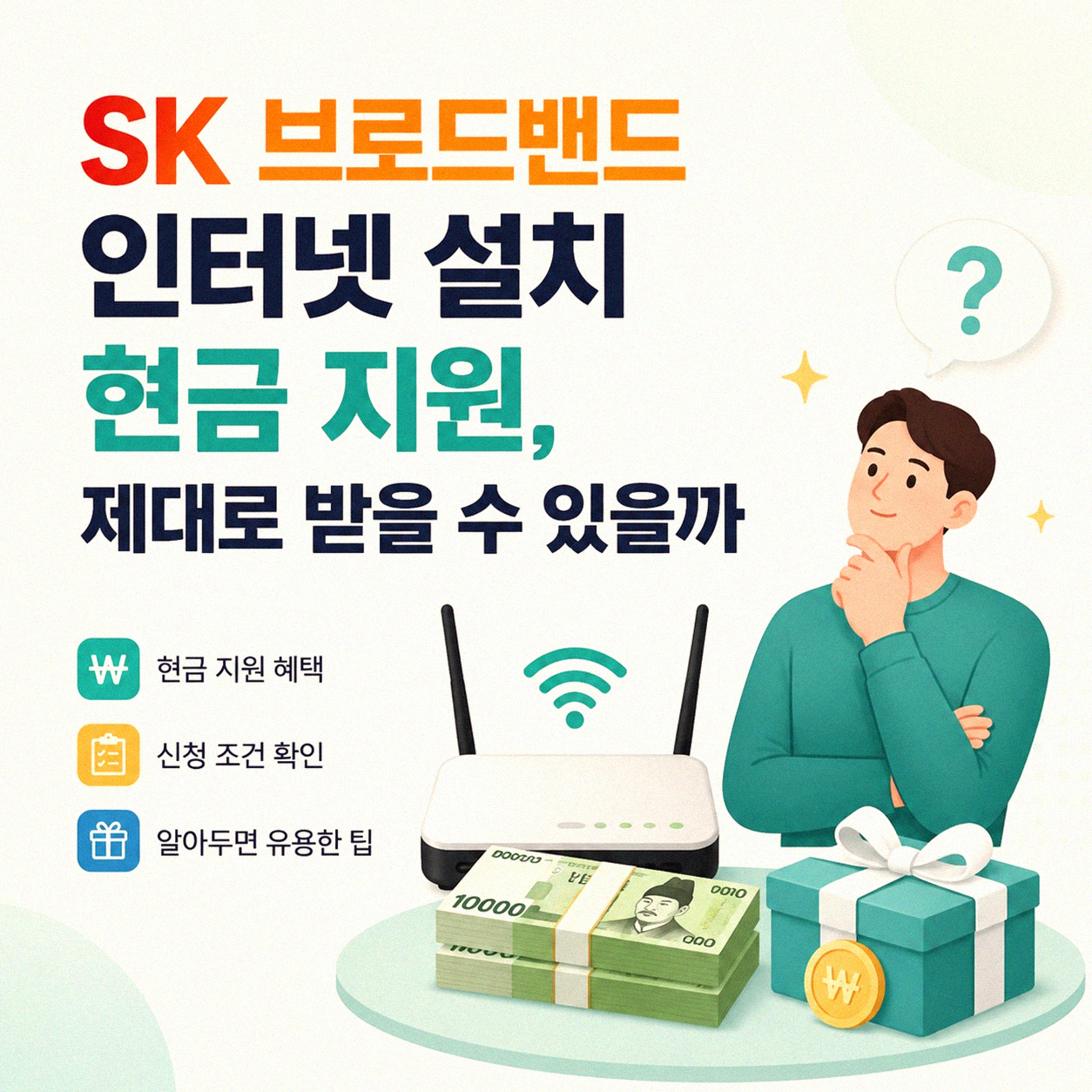 SK 브로드밴드 인터넷 신규 설치 시 현금 지원 꼼꼼히 따져보기