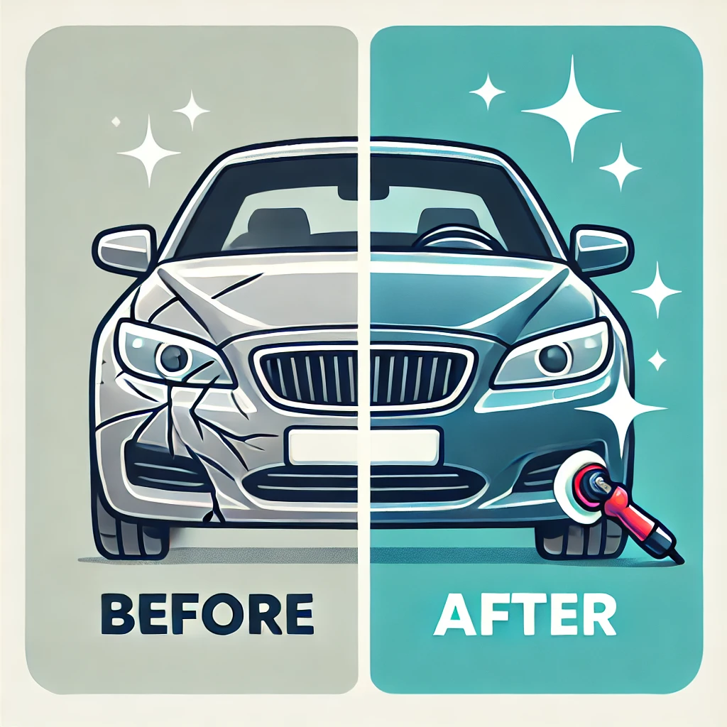 광택 전후 모습