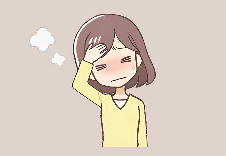 심한-발열이-있는-여성