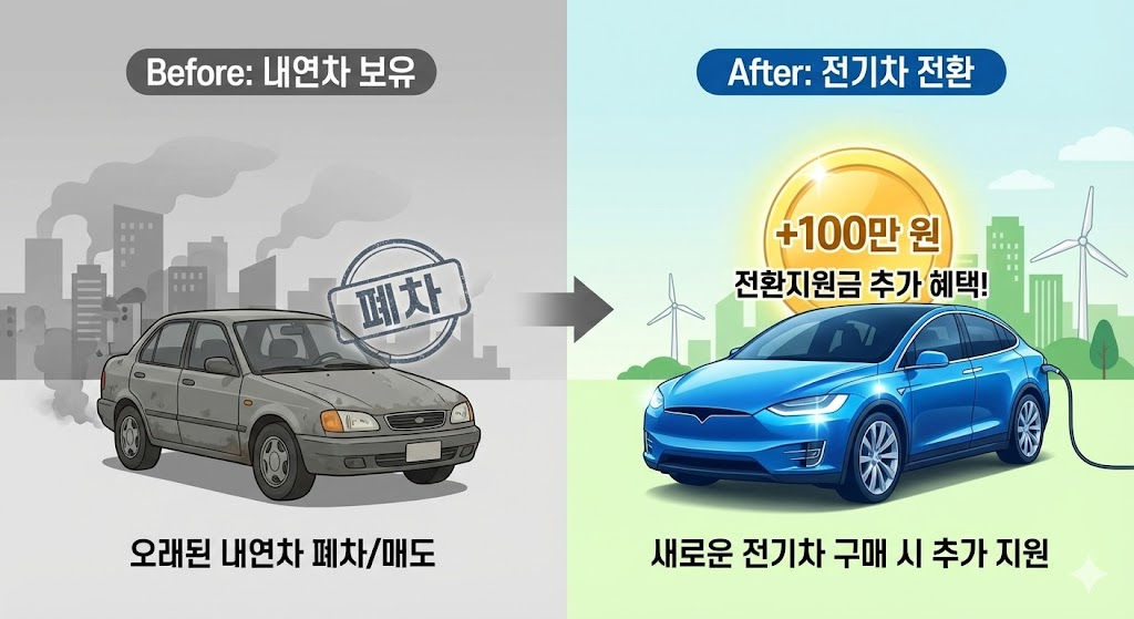 내연차 전환 시 얻게 되는 추가 이득