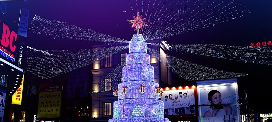 부산 광복로 겨울빛 트리축제