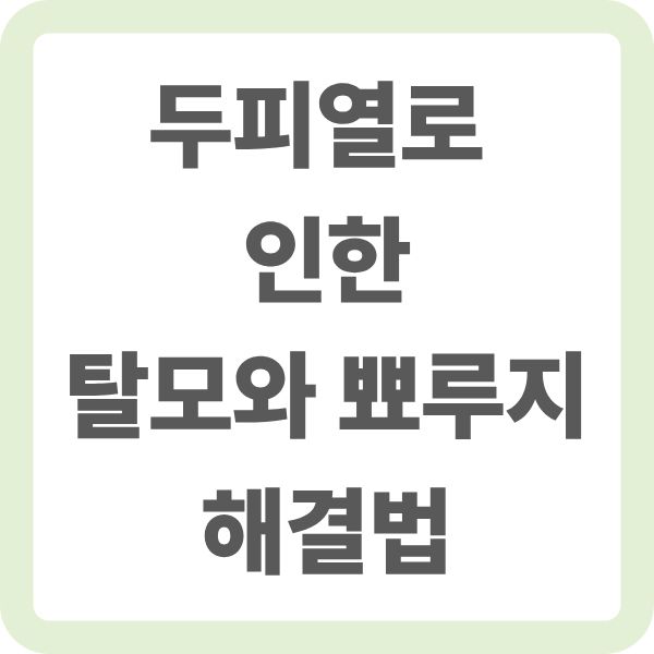 두피에 열로 인해 뾰루지와 탈모의 발생