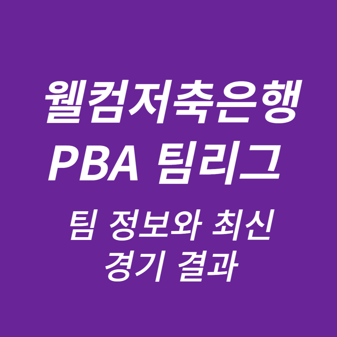 2024-2025 웰컴저축은행 PBA 팀리그