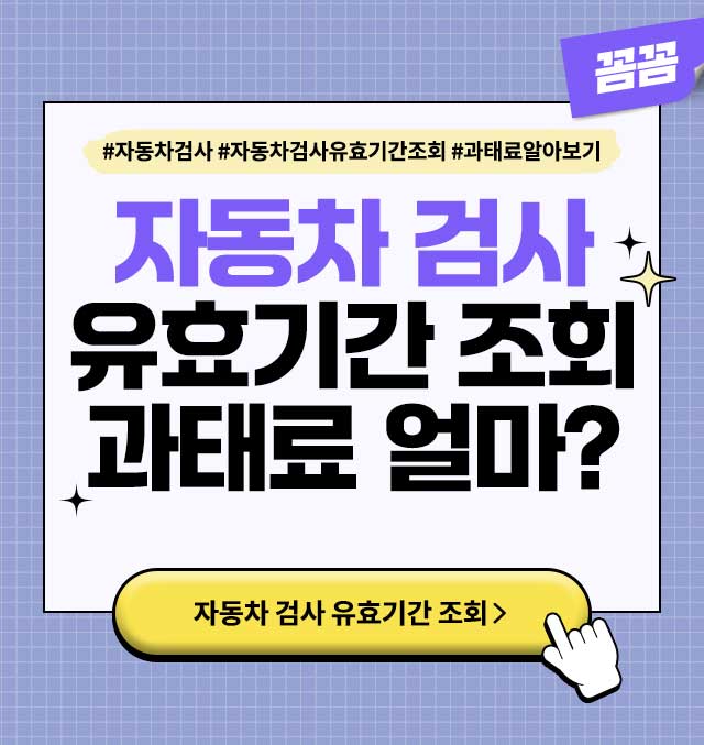 자동차검사유효기간조회