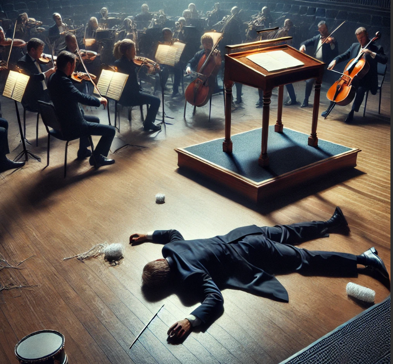 지휘자 낙상 관련 그림