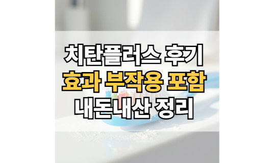 치탄플러스-후기-내돈내산-효과-부작용
