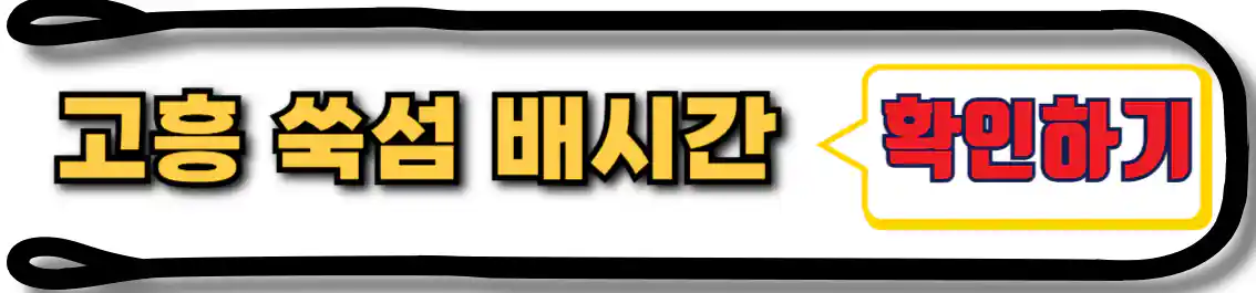고흥 쑥섬 배시간