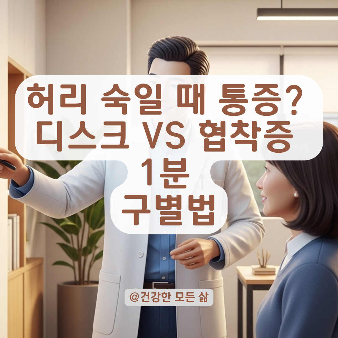 허리 통증과 다리 저림, 디스크와 협착증 결정적 차이점은?