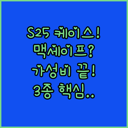 갤럭시 S25 케이스 비교 분석 가성..