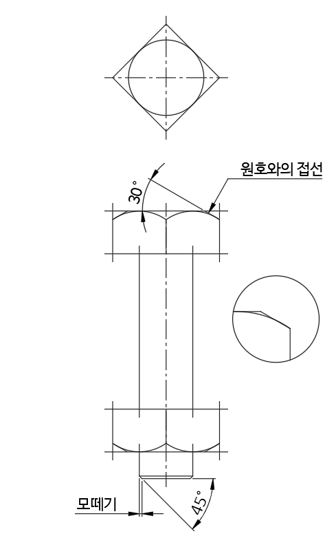 사각머리볼트-너트-그리기4