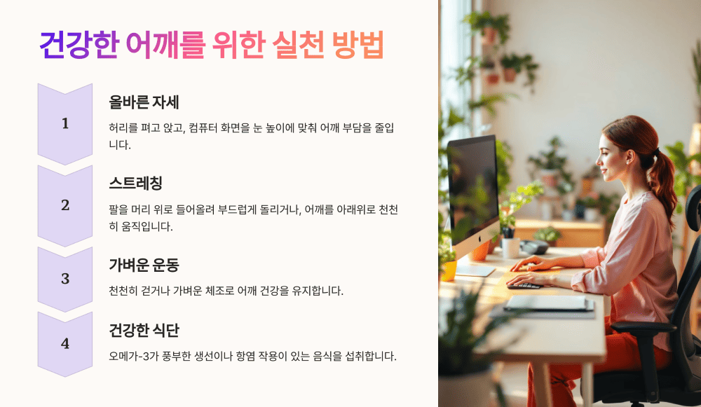 건강한 어깨를 위한 실천 방법