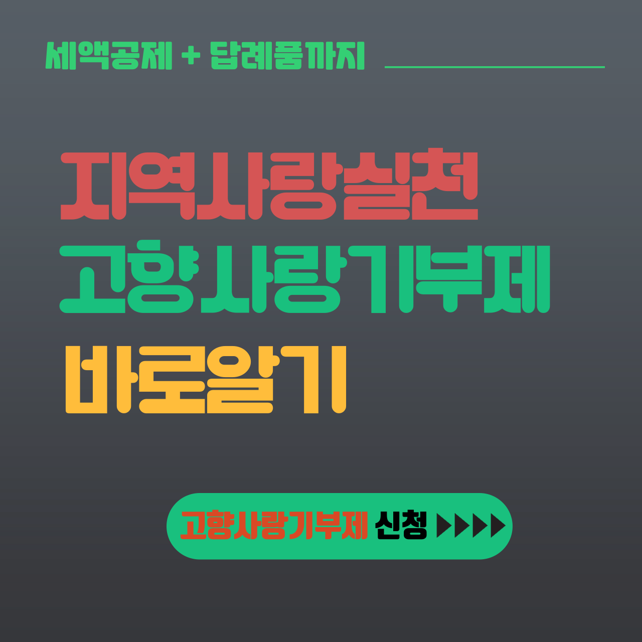 고향사랑기부제 신청 버튼