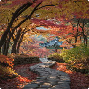 2025년 단풍 절정 시기 - 부산·제주권 단풍 명소 가상 이미지