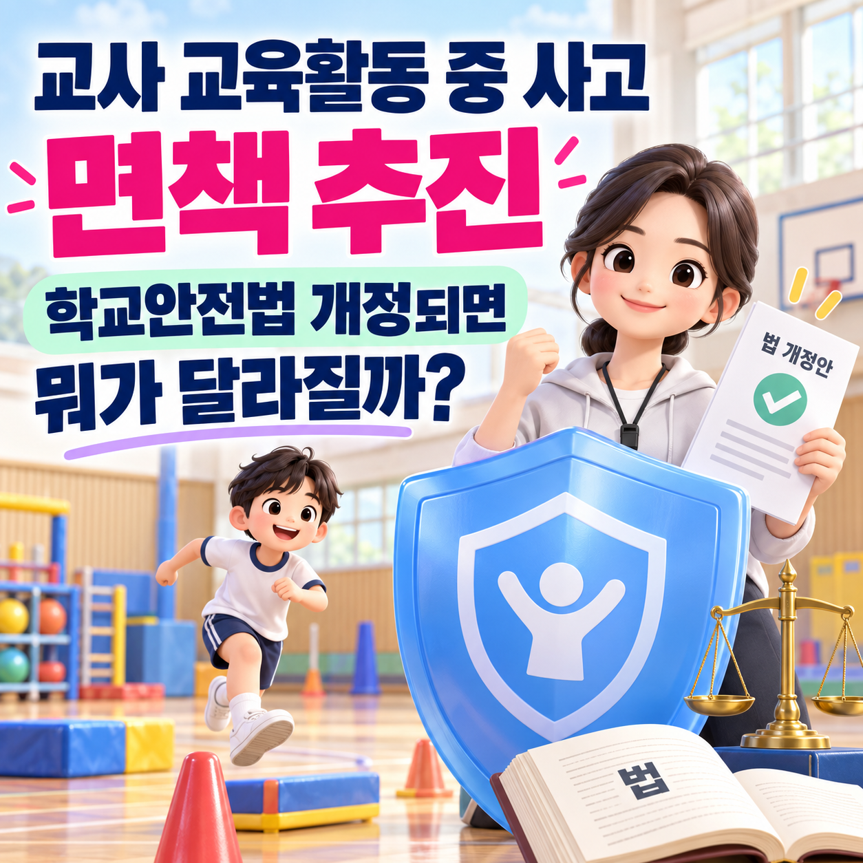 교사 교육활동 중 사고 면책 추진｜학교안전법 개정되면 뭐가 달라질까?