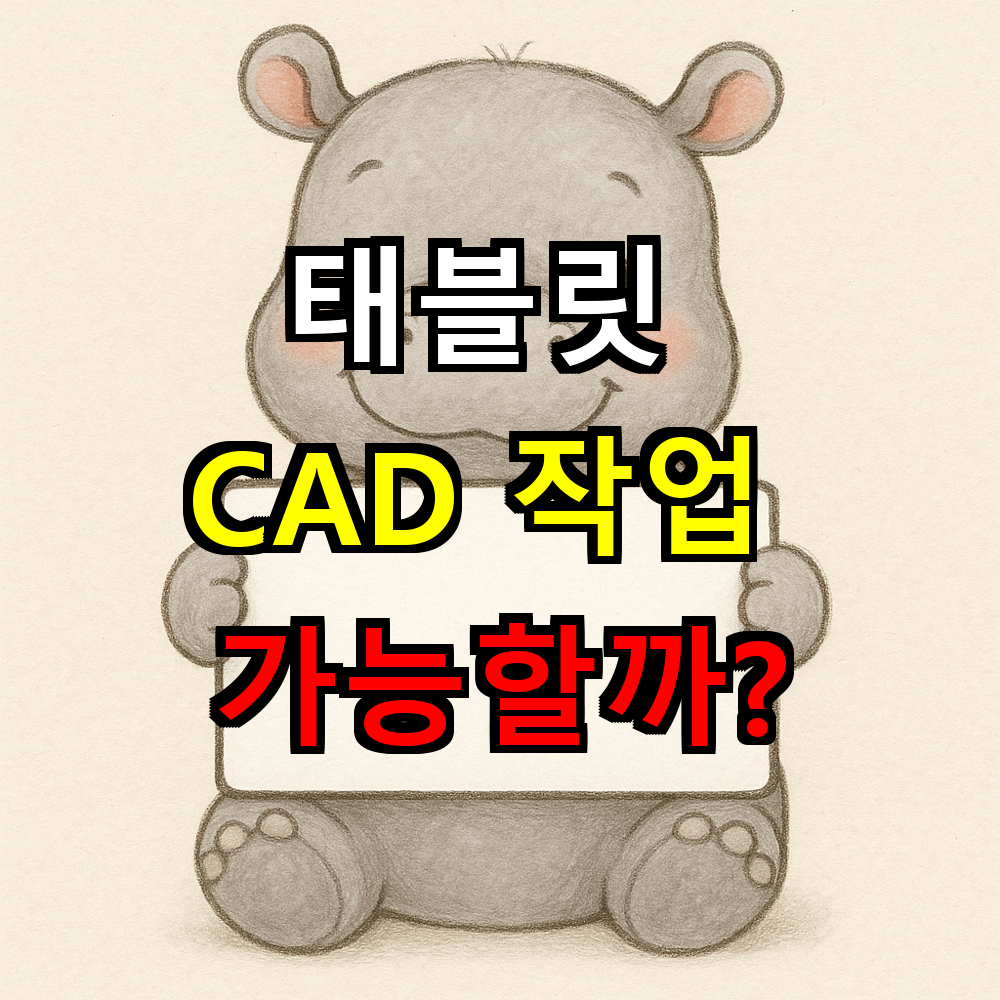 태블릿 CAD 작업 가능할까? 실제 사용 완벽 가이드