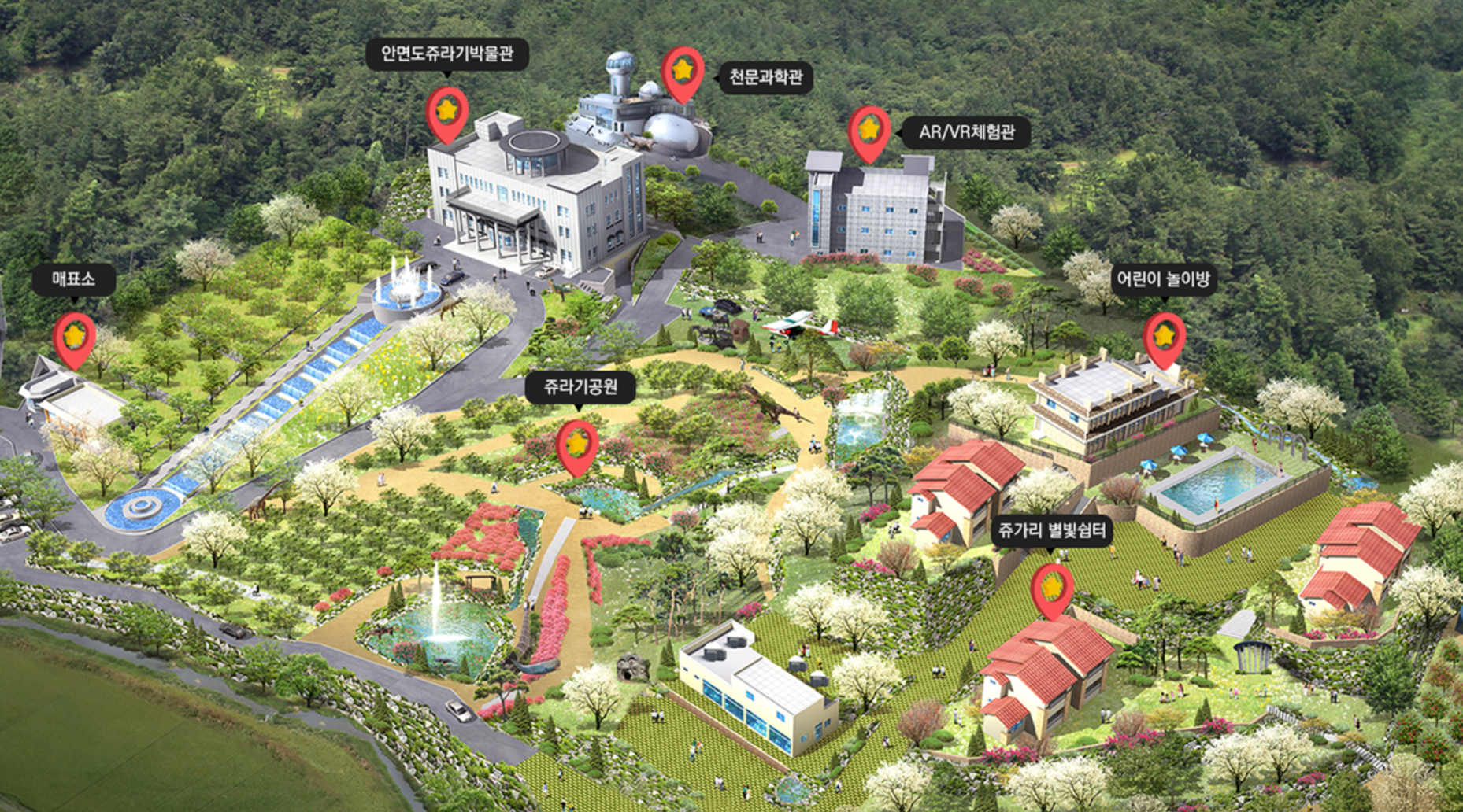 쥬라기박물관 지도 사진입니다.