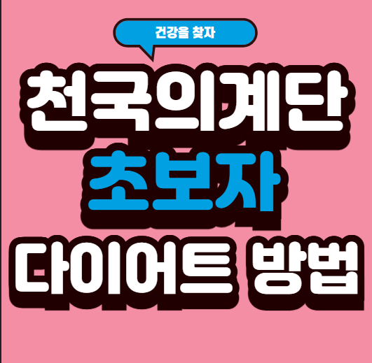 천국의 계단 다이어트, 운동 초보자도 쉽게 따라하는 방법