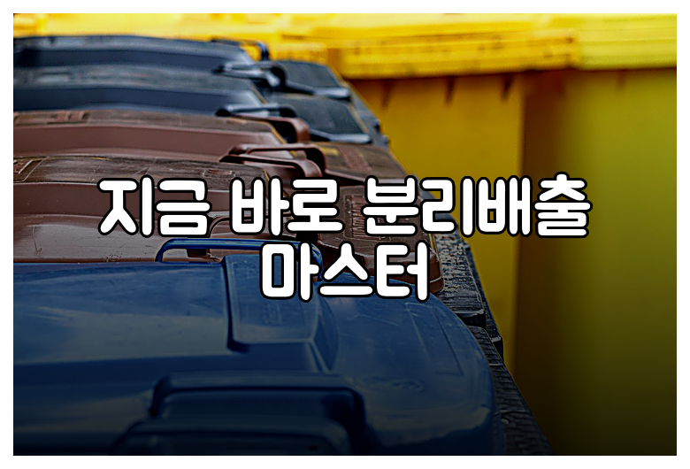 지금 바로 분리배출 마스터