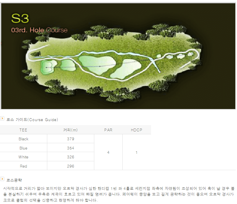 센테리움 컨트리클럽 스코틀랜드코스 3